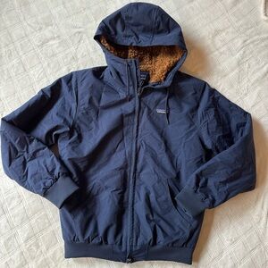 Patagonia Casual Jackets Men's Navy Lined Isthmus Hoody Plush Retro Small Shell